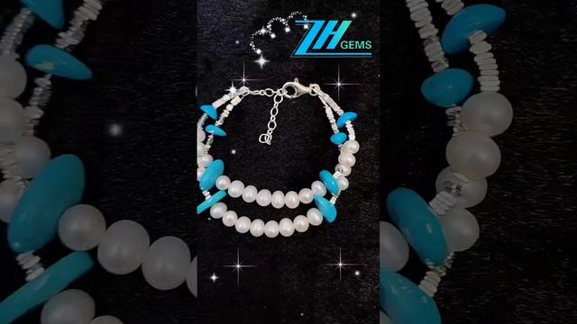 GN-20241211-02 Winter gifts are preferred by beautiful pearl bracelets and natural turquoise modern