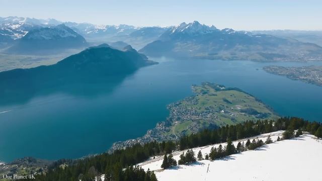 FLYING OVER THE ALPS (4K UHD) - Relaxing Music Along With Beautiful Nature Videos(4K Video Ultra HD)