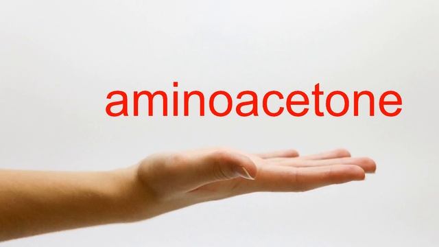 How to Pronounce aminoacetone - American English