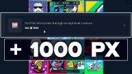 Surf the Blockchain Through Exceptional Creators - Not Pixel + 1000 px