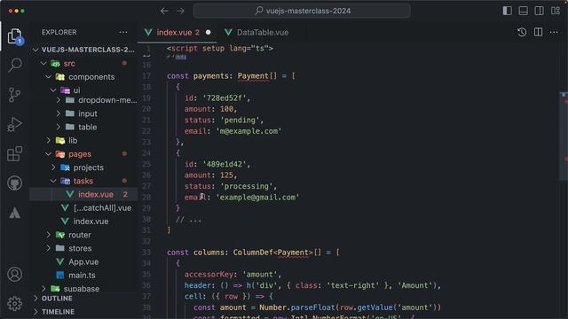 11_Customize the Data Table Implementation for Our Vue.js App