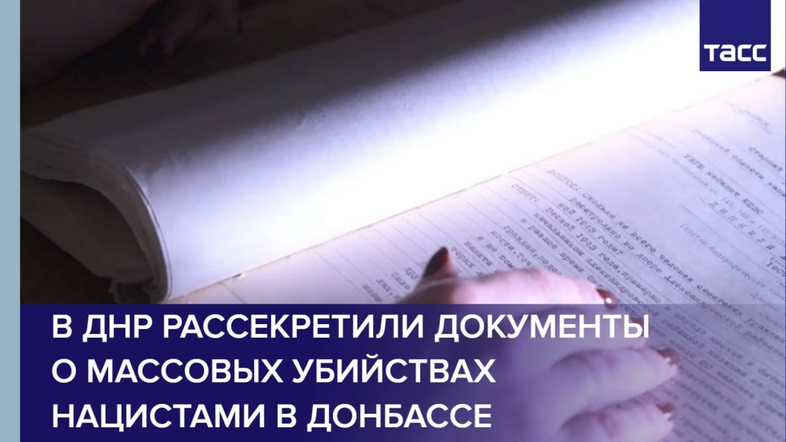 В ДНР рассекретили документы о массовых убийствах нацистами в Донбассе