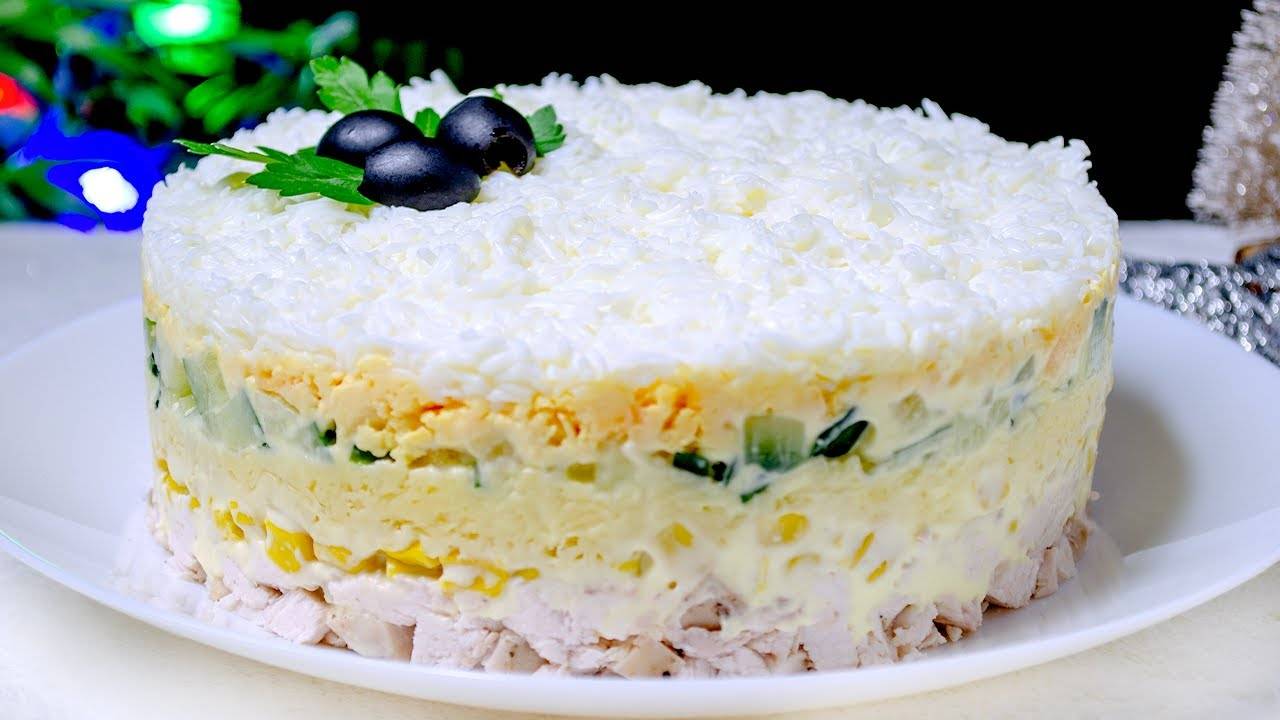 Салат СНЕЖОК на новый год ! Невероятно простой и вкусный салат на НОВОГОДНИЙ стол 2025!