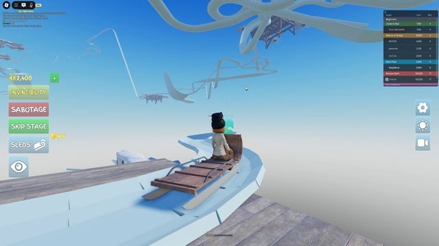 ОББИ НА САНЯХ ПО ЛЕДЯНЫМ ГОРКАМ В РОБЛОКС! часть 3 | Sled Obby Roblox