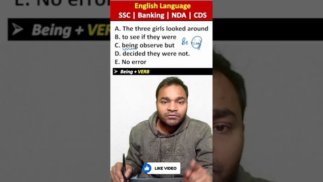 Error Detection #grammar #learnenglish #englishgrammar #education #ssccgl #ibps #sbi #nda  #cds