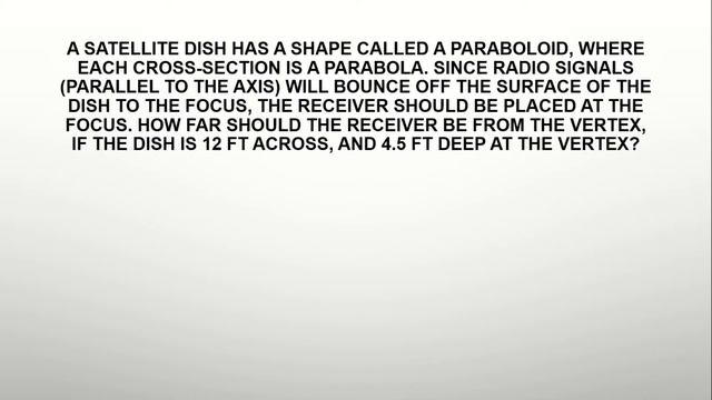 PROBLEM SOLVING PARABOLA #2