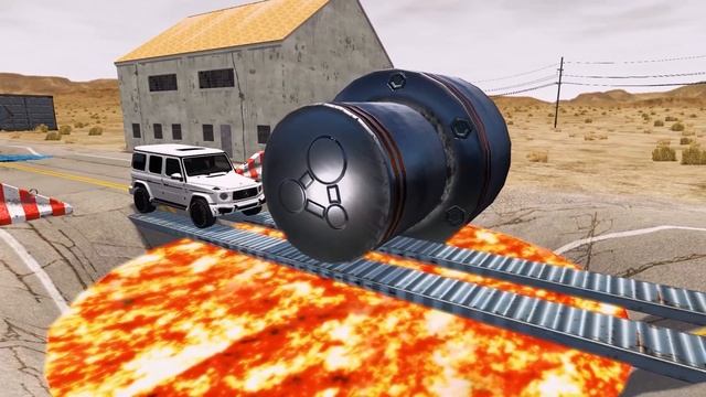 ЗАВОДИ ПОЕХАЛИ! BeamNG.drive - испытание крутых машин на дороге! Преодоление препядствий на дороге