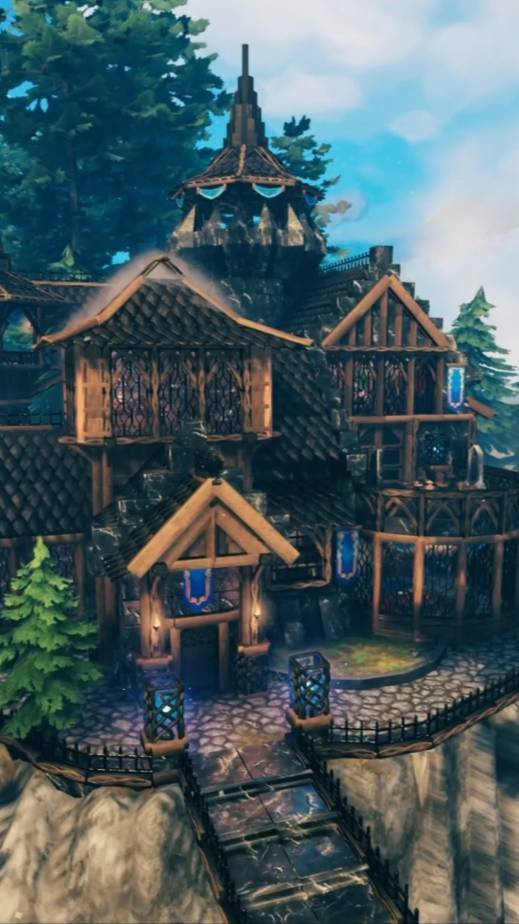 Valheim: Чёрный замок в чёрном-чёрном лесу / Black castle in a black-black forest