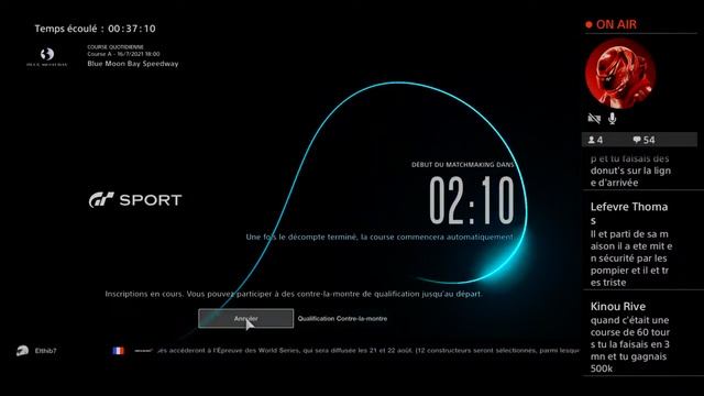 Gran Turismo Sport - 4 courses quotidiennes A - 16 juillet 2021 - Camaro '16 @ Blue Moon Speedway