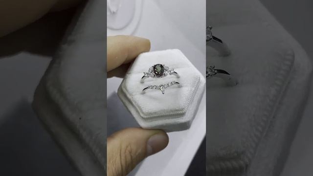 Oval Cut Alexandrite Ring Set.