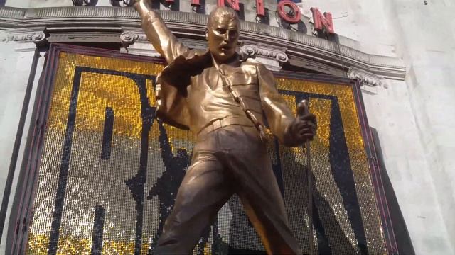 Freddie Mercury statue at Dominion Theatre, London