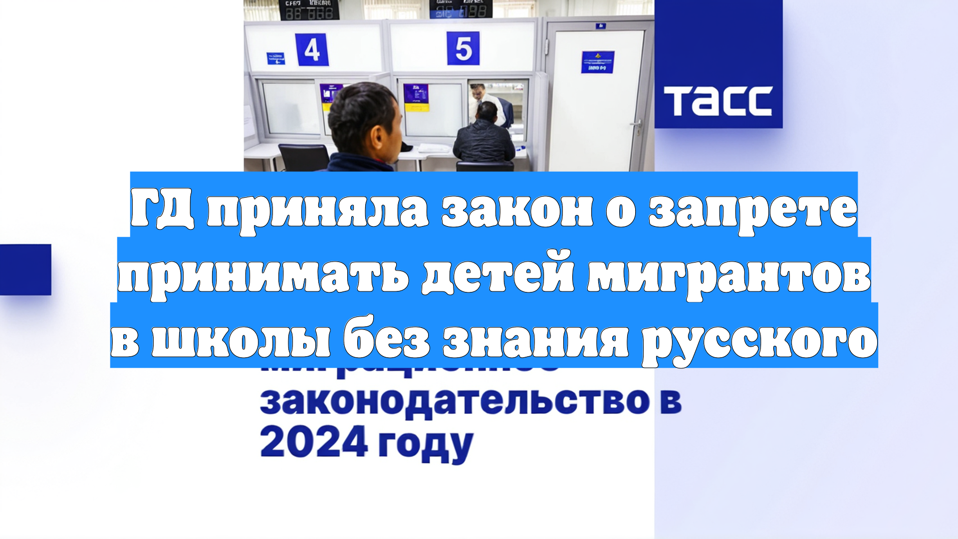 ГД приняла закон о запрете принимать детей мигрантов в школы без знания русского