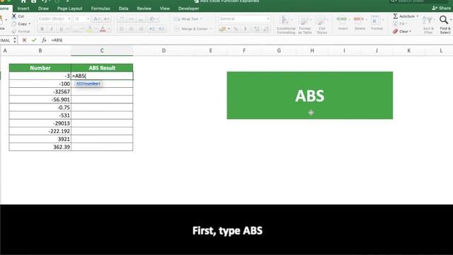 ABS Excel Function Explained - Compute Expert