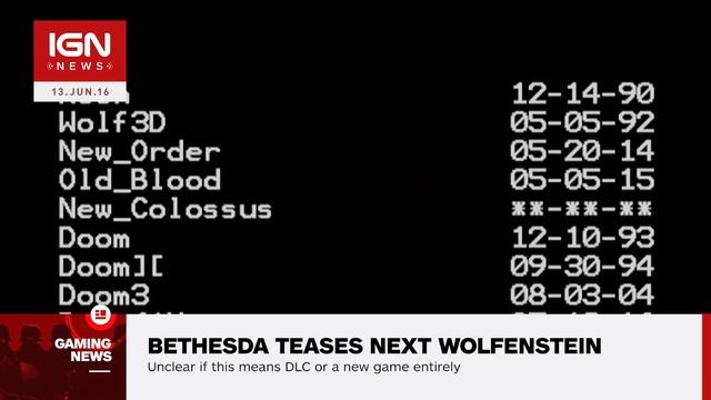 Bethesda Teases Wolfenstein New Colossus - IGN News