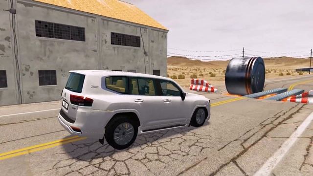 Автосимулятор BeamNG.drive - ЗАВОДИ ПОЕХАЛИ! Преодоление препядствий на дороге! Машины и Грузовик