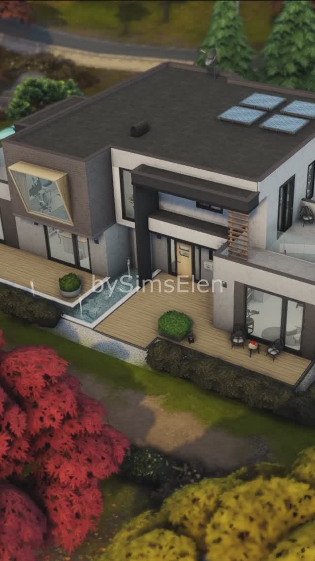 Современный жилой дом в Комореби l скачать 👉🏻 Boosty @SimsElen #sims4 #nocc #sims4build #shorts