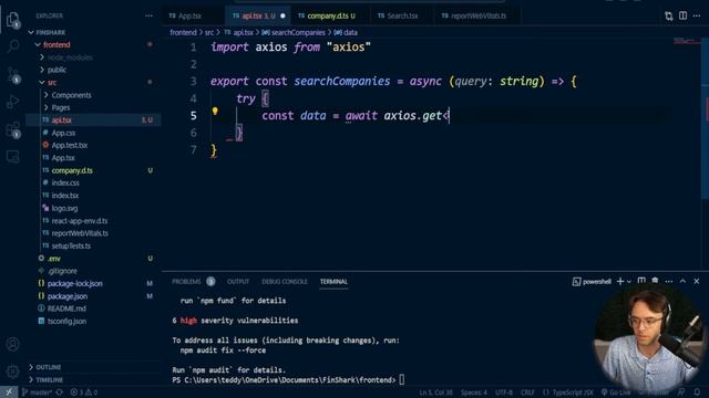 07 - React Typescript 2023 - 7. Financial Modeling Prep API