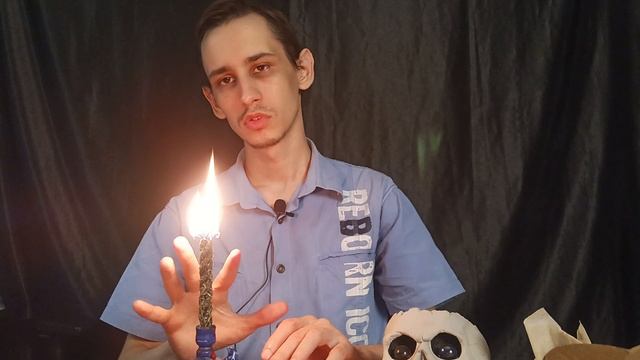 ASMR чистка чёрной свечой от негатива - relax video