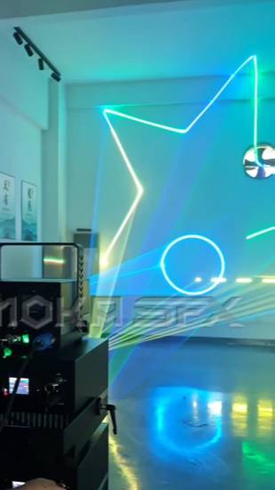 Анимационный лазерный свет RGB мощностью 3 Вт/6 Вт/10 Вт демонстрирует эффекты🥳