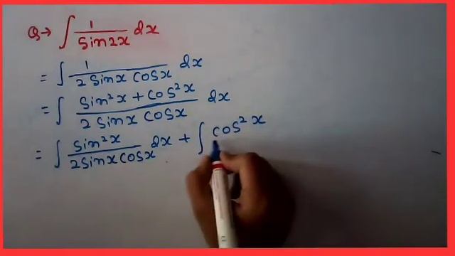 #3.43|| Indefinite Integrals|| Integration of 1/sin2x