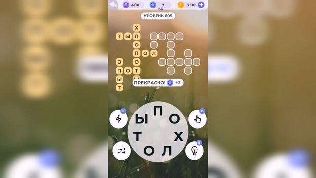 Линия слова / Любуясь закатом / Уровень 605