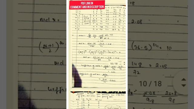 measure of dispersion class 11 statistics handwritten notes pdf