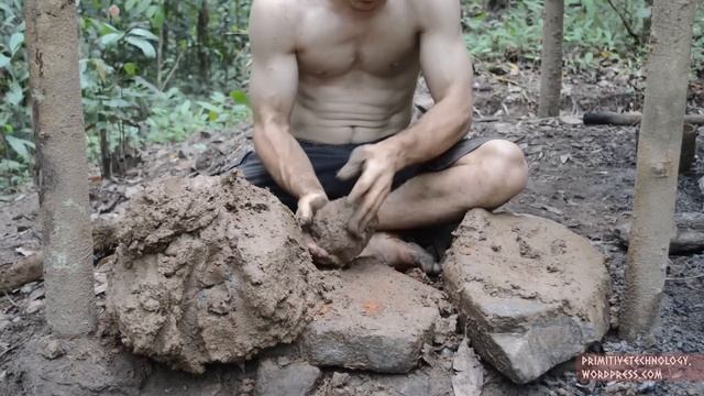 Primitive Technology Tiled Roof Hut