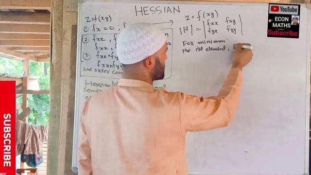 HESSIAN METHOD: Optimisation of Multivariable function and checking Second order condition #NET #IE