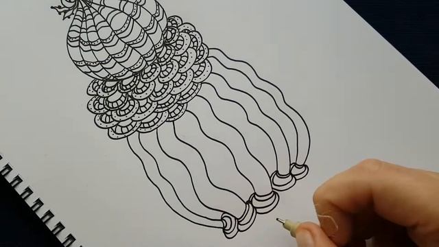 Imaginary Sea Creature DOODLE with MICRON Pens