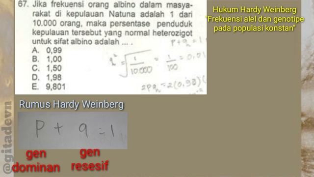 LATIHAN SOAL SIMAMA POLTEKKES 2021 part 8 | *ada hukum #hardyweinberg