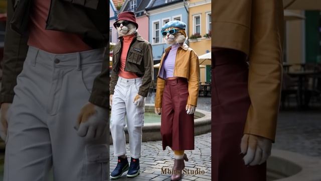 Street fashion cat dance #cat #catlover #dance #kitten #fashion #aiart
