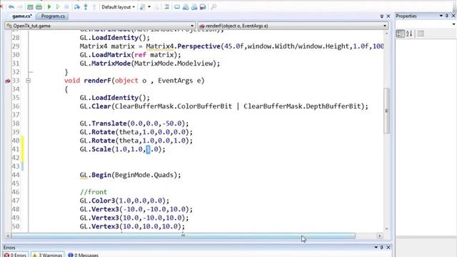 OpenGL and C# Tutorial ｜ The OpenTK Library ｜ Part -5 ｜