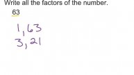 All Factors Of 63