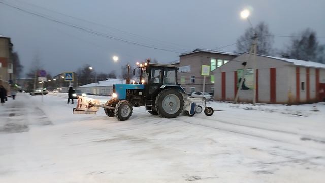 очистка дорог от снега 5 часть