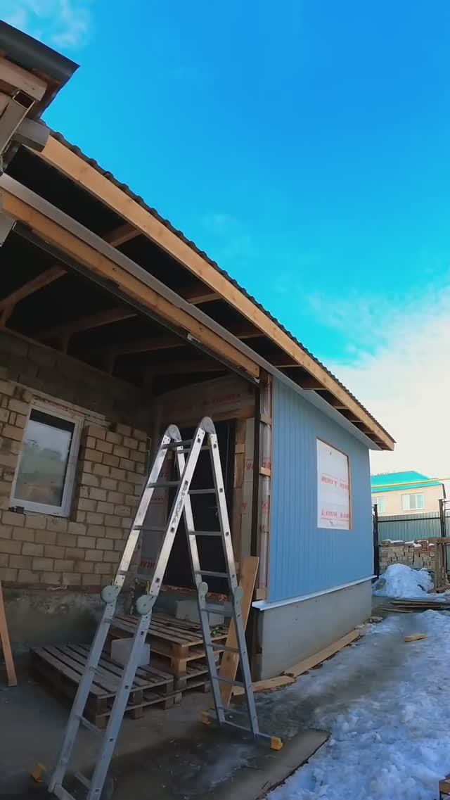 День 58 Фасад #стройка #ремонт #орск #топ #каркасныйдом #наводнение #фасад #вагонка #имитациябруса