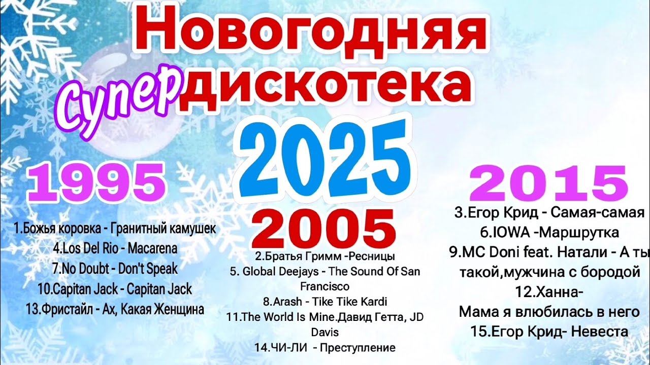 НОВОГОДНЯЯ СУПЕРДИСКОТЕКА ПОКОЛЕНИЙ | НОВОГОДНЯЯ ДИСКОТЕКА 2025
