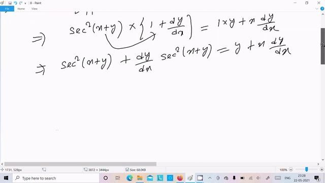 If x + y = tan⁻¹(xy), Find dy/dx