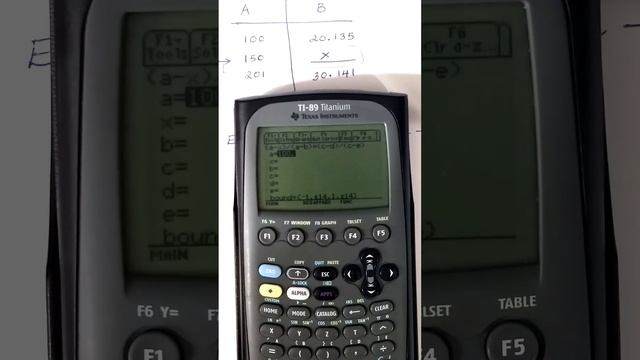 Linear Interpolation on TI-89