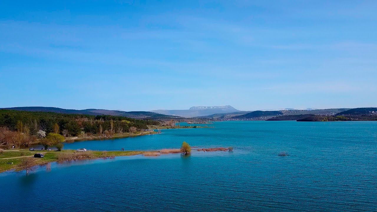 Симферопольское водохранилище c дрона.