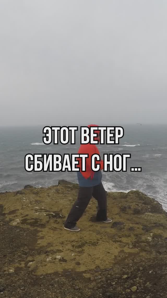 Этот ветер сбивает с ног… 🌬️💨 #Ветер #Природа #ЭкстремальныеУсловия #факты #исландия