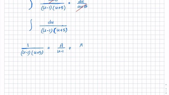 integral cos x/sin^2x+4sinx-5