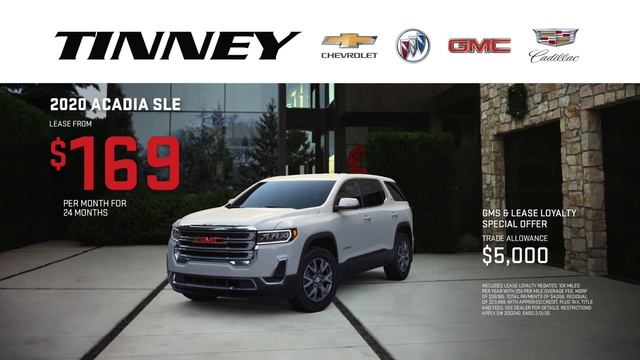 2020 GMC Acadia Lease Offers at Tinney Automotive