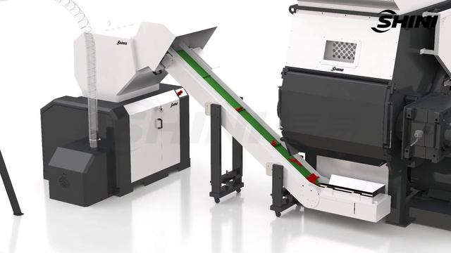 3D Perspective-Crushing & Granulating Recycling System.
