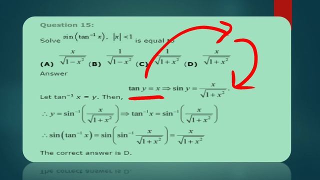 12th maths ch.2 mis.Q.15 inverse trigonometric function NCERT