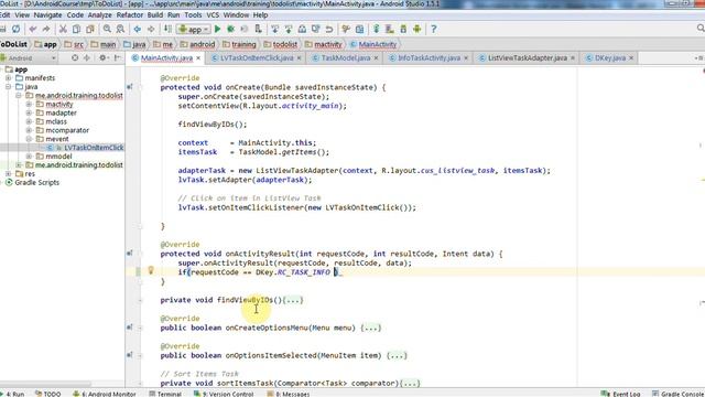 Lập trình Android - Bài 234 Chức năng Info và Delete task - Delete Task  - Activity
