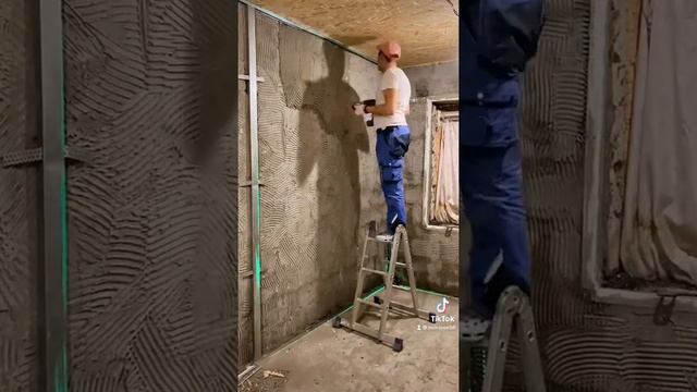 Начали собирать каркас под гипсокартон