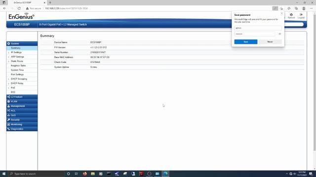 EnGenius PoE 8 Port L2+ Managed Switch (ECS1008P)