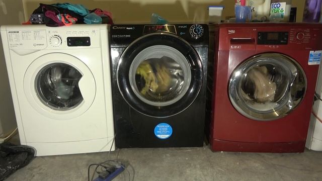 Wash Race No.344 - Indesit My time vs candy rapido vs beko excllance / 45 Minute cycle