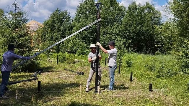 Подготовка и установка свай для дома. Участок с нуля.Часть №4.