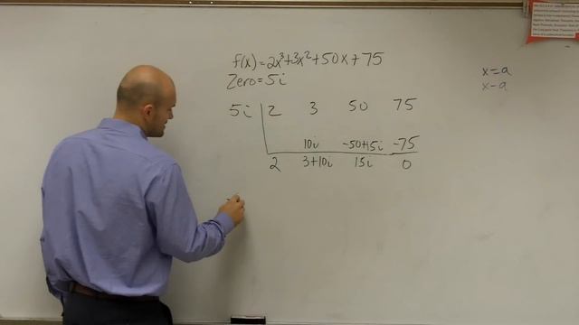 Use Synthetic Division to Find the Remaining Zeros Given One Imaginary Zero